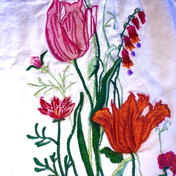Persaman New York Skirt Embroidered Spring Flowers - Picture 3 of 3